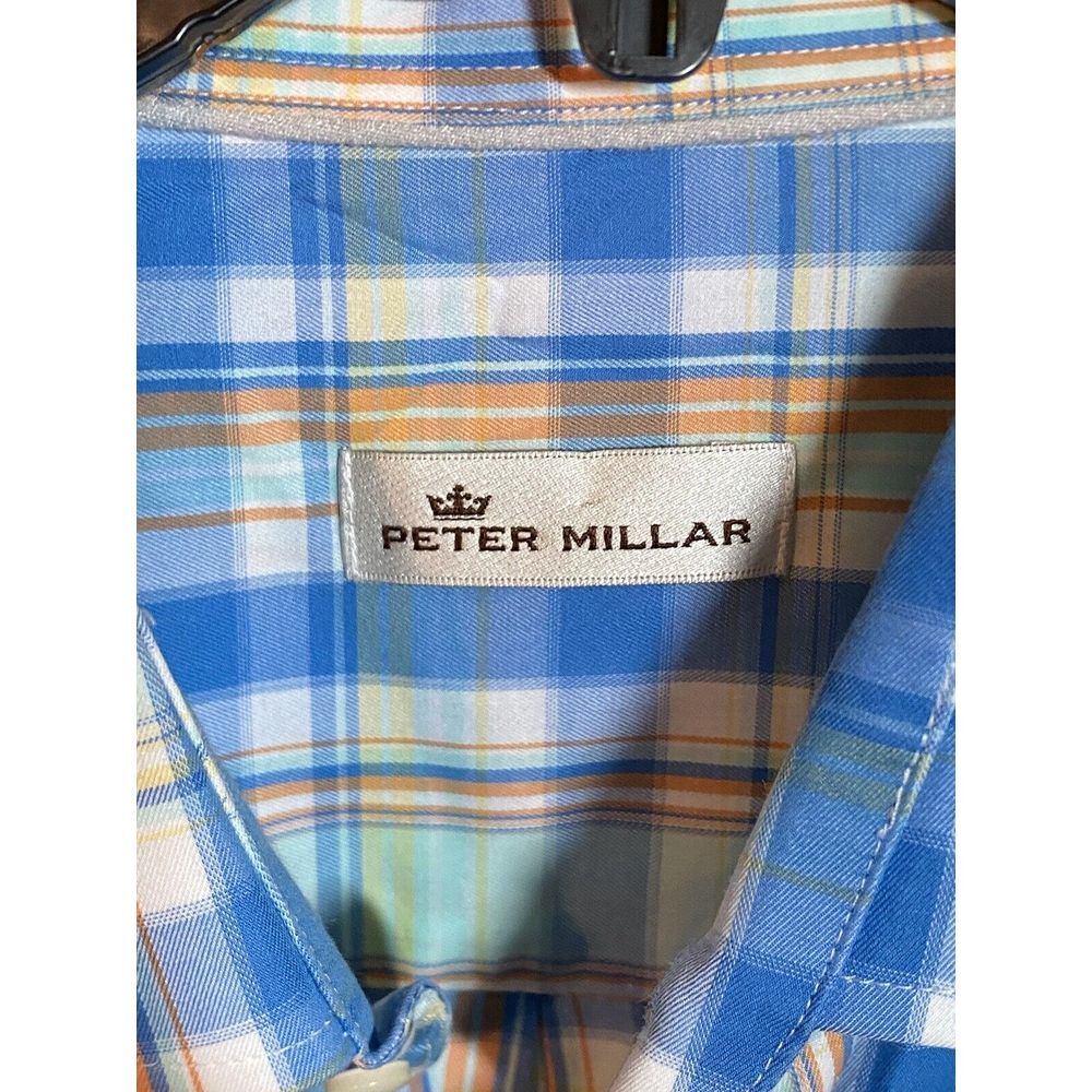 Men's Peter Millar Long Sleeve Button Down Pastel Check XL - Picture 4 of 5